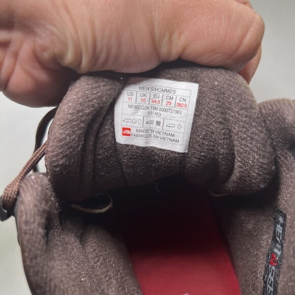 The North Face Mens Winter Mid Waterproof Brown Hiking Boots Heat Seeker Size 11 main image 7
